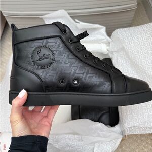 Christian Louboutin Black High-Top Sneakers